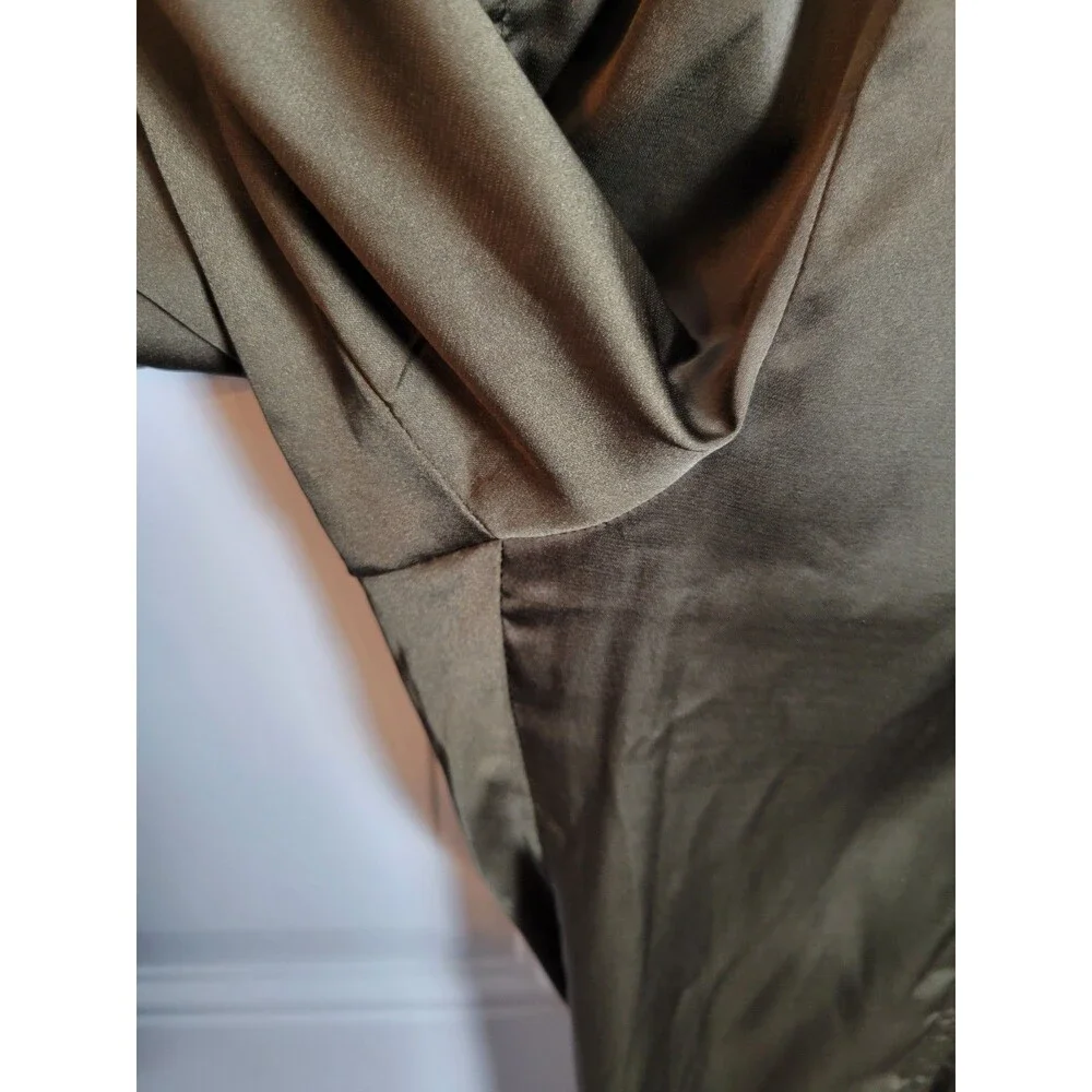 Paparazzi Satin Cargo Jogger Pants Size S Green